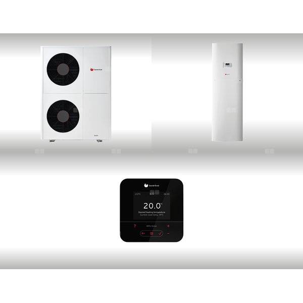Pompa ciepła powietrze-woda split SAUNIER DUVAL GeniaAir HA 10-5 OS 10.2 kW 400 V + Centrala grzewcza HA 12-5 STB + Regulator SRC 720